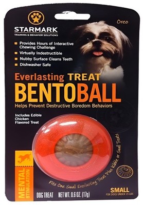 Starmark Everlasting Treat Bento Ball Tough Dog Stimulated Toy - Small(under 15