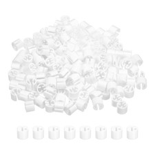 300Pcs Blank Clothes Hanger Marker Fit 3mm Rod for Garment Coding White