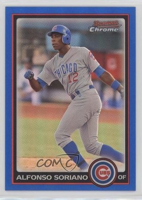 2010 Bowman Chrome Blue Refractor 144/150 Alfonso Soriano #114 1k7i