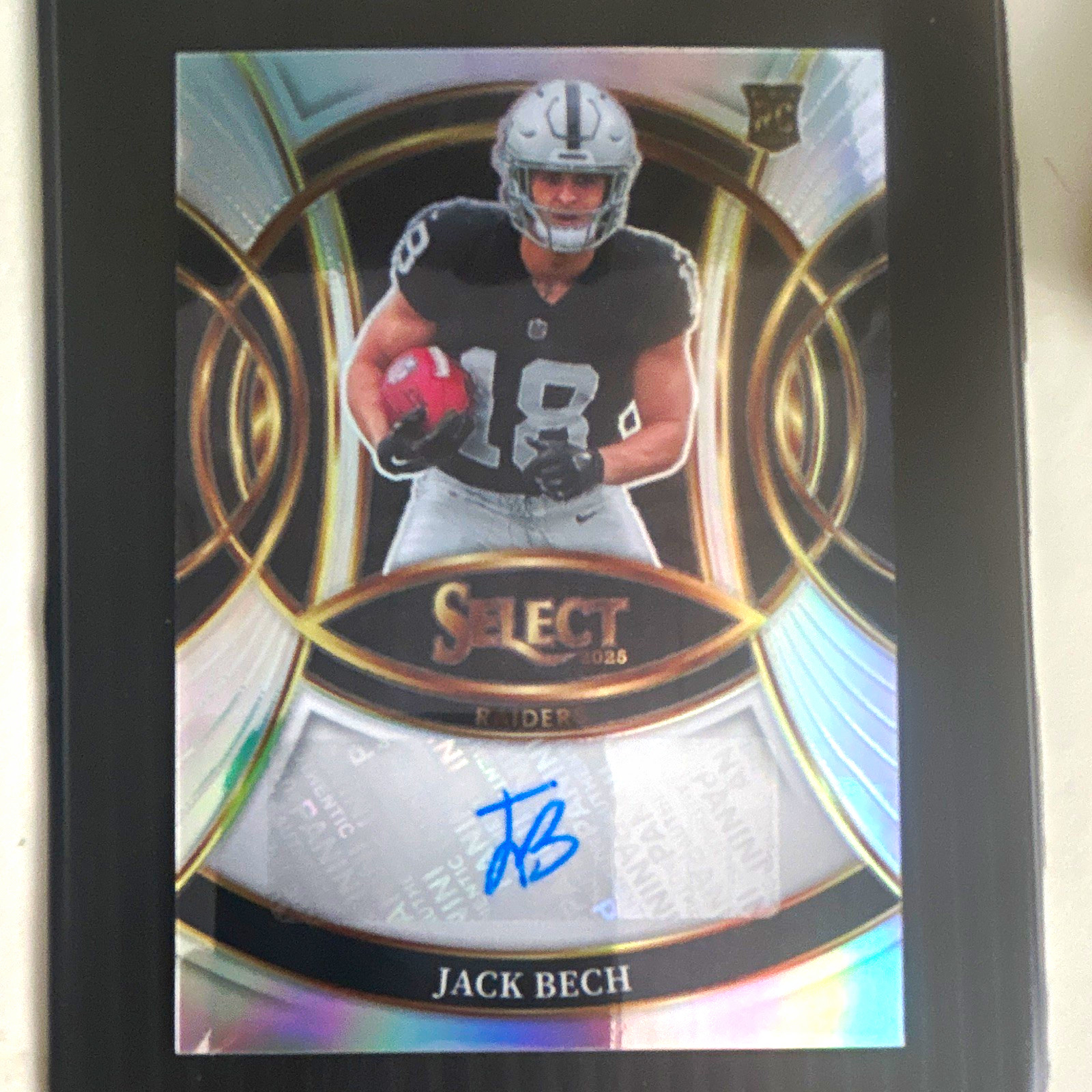 2025 Panini Select Jack Bech Rookie Signatures Rookie Auto RSI-JBH Silver