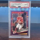 2023 Panini Clearly Donruss Patrick Mahomes purple /199 PSA  10 Chiefs #25