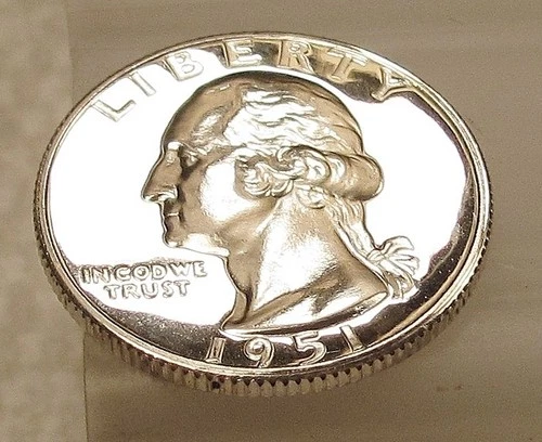 1951  Gem Proof Quarter 90% SILVER EYE CANDY Blazing Mirrored Surfaces #119 ~ 8