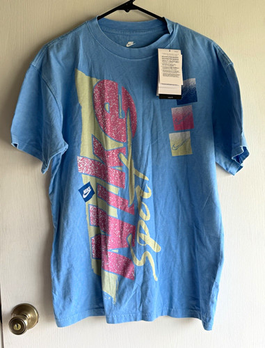 Nike Nike Tee Men's Loose Fit Dri-FIT Blue Graphic Crewneck T-Shirt S