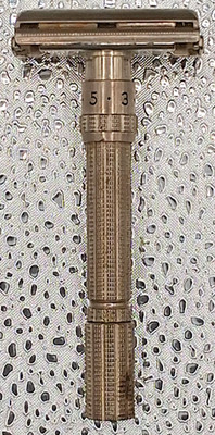 Vintage 1965 Gillette Slim Adjustable K1 Safety Razor 1-9 TTO Made in USA