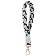 Handmade Bracelet Keychain for Travel Concerts, Gray White
