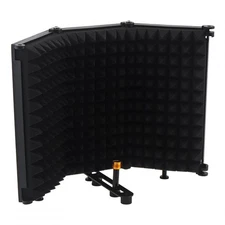 Folding Foam Studio Microphone Isolation Shield Recording Sound Absorber 3 Panel