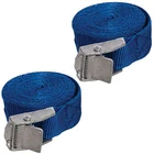 Silverline Set Of 2 Buckled Straps Tie Down Lashing Cam Buckle 2.5mm x 25mm
