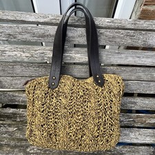 Saldarini 1882 Italy Straw Woven Como Italy Boho Hobo Shoulder Bag Handbag