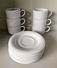 Servizio Da 6 Tazze Da Colazione Con Piattino Porcellana Iride 20cl