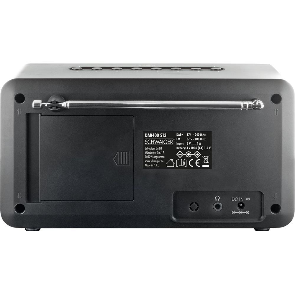 Thumbnail - Schwaiger Radio Dab+/fm Schwarz Klinkenbuchse Stereo Farbdisplay