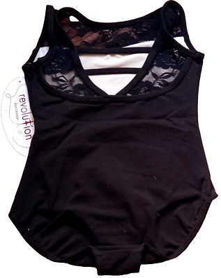 Revolution Tanztrikot schwarz Spitze Ballett Trikot Kinder schwarz Kleinkind