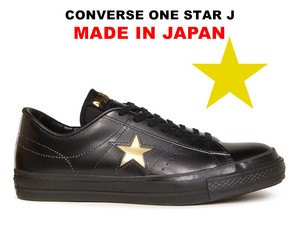 Converse One Star J Leather Black Gold Made In Japan Ebay