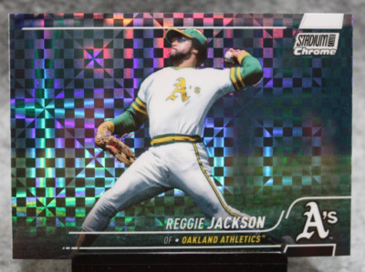 2022 Topps Stadium Club Chrome Reggie Jackson Xfractor Parallel #217