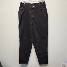 Vintage Gitano Black Denim High Waisted Mom Jeans 14 Tall Y2K NOS