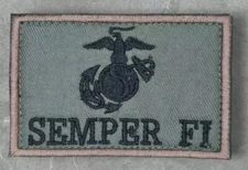 SEMPER FI MARINES USMC MARINE CORPS INSIGNIA FOREST TACTICAL MILITARY HOOK PATCH