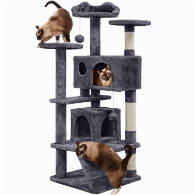 54in Cat Tree Tower Condo Furniture Scratch Post Perches Ladders for Kittens