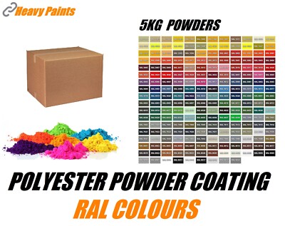 Pulverbeschichtung 5 kg Polyester Farbe RAL 9011 Graphitschwarz