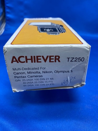 Achiever TZ250 flash multi-dedicated auto thyristor camera flash in original box - Picture 10 of 10