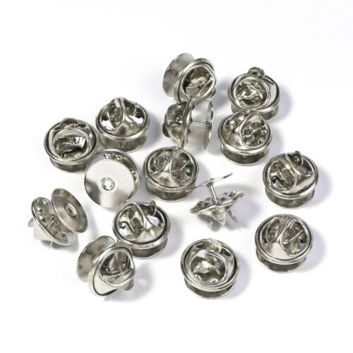 Tie Tacks Blank Pins w/ PVC Rubber Pin Backs/Butterfly Clutches for Craft Making - Picture 29 of 31