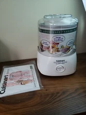CUISINART ICE-20 Electric Frozen Yogurt Ice Cream & Sorbet Maker White Open Box