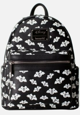 Loungefly Disney AOP Batty Mickey Bat Mini Backpack Glow 