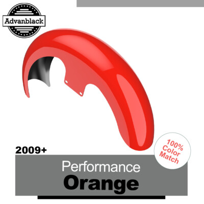 Performance Orange 21'' Reveal Wrapper Hugger Front Fender For 09+ Harley Touring