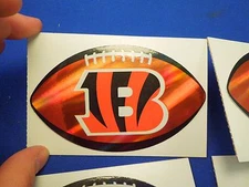 16 NFL Cincinnati Bengals Prismatic Football Sticker W/ Cardboard Holders