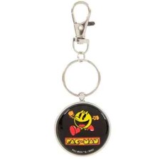 RETRO PAC-MAN ARCADE METAL KEYCHAIN 2"x2" WITH LATCH NEW! FREE SHIPPING!