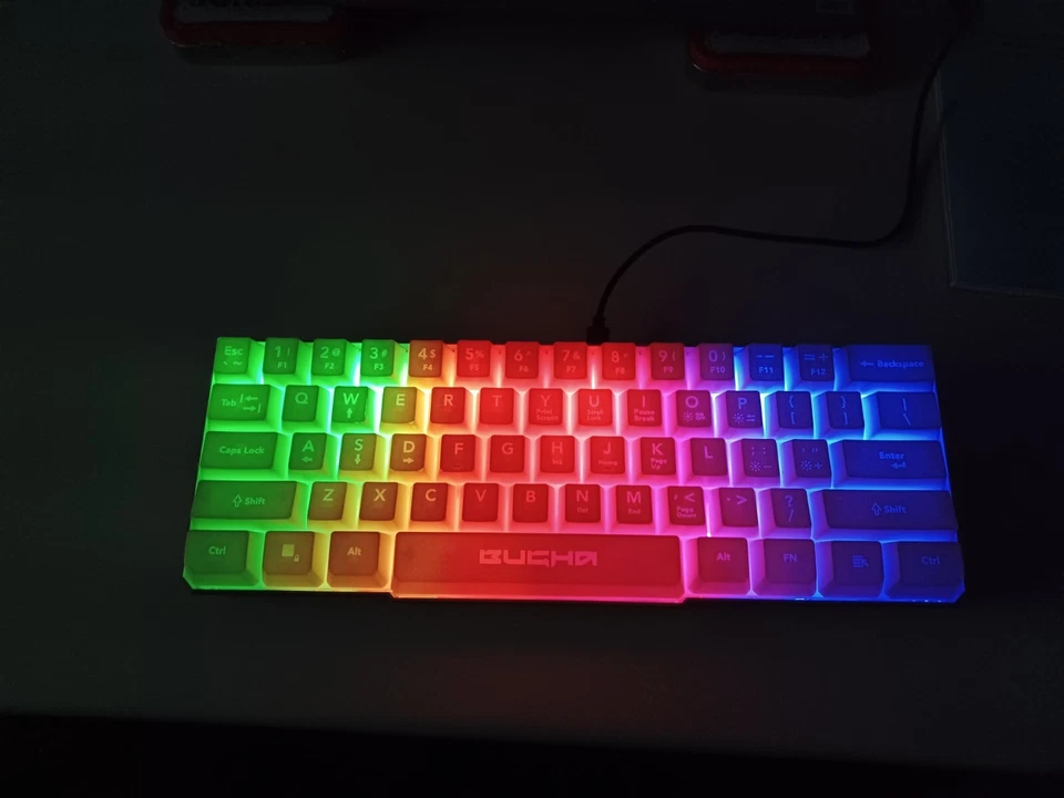 Bugha Limited Edition Gold LED Gaming 60% Keyboard GA-0043-Gold - Image 3 of 4