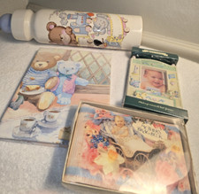 Baby Infant 80's/90's Nursery Items Lot Of Four 4 Baby Bank Photo Frame/Books