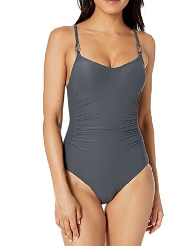 MICHAEL Kors Radiant Chain Solids Logo Chain Over the Shoulder One-Piece Size 12 - Picture 2 of 2