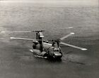 Ld318 '74 Orig Photo Raaf Australia Boeing Ch47 Chinook Helicopter Water Landing
