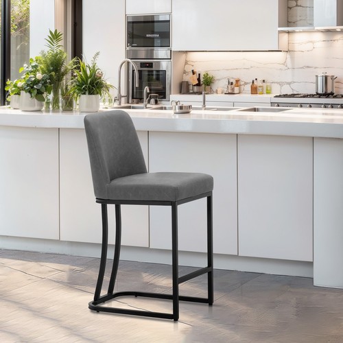Bar Stools Counter Height Barstools Upholstered Kitchen Island Stool - Picture 7 of 15