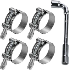 4 Pack 1.75 Inch T Bolt Hose Clamps Working Range 51-57Mm for 1.75 Inch Hose ID,
