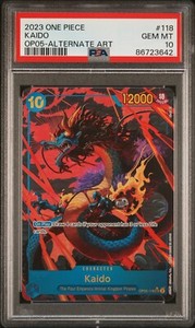 PSA 10 Kaido OP05-118 SEC Alternate Art Awakening of the New Era One Piece Card