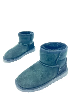 UGG AUSTRALIA CLASSIC MINI Botas Medias Negro Para Mujeres T.36 US.5 UK.3 - Imagen 1 de 4