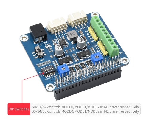 2-CH Stepper Motor Driver HAT for Raspberry Pi Zero W WH 3 A B Plus 4 4B 4GB - Afbeelding 2 van 12