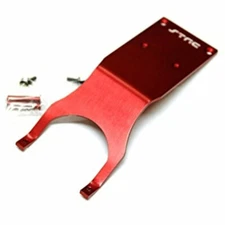 ST Racing ST5837R CNC MACH ALUM FRT SKID PLATE SET(W/STRNG POSTS) TRA SLASH RED