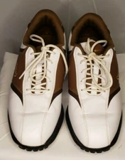 Nike Heritage Golf Shoes 418624-172 Brown White Men's Size 7.5 EUC