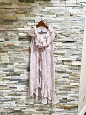 Collective Concepts Womens Dress Floral Midi Medium Pink Weddings Summer NEW