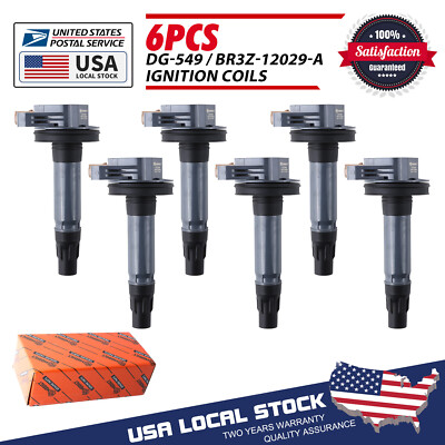 6Pcs Ignition Coils For Ford F-150 Explorer Flex Lincoln EcoBoost 3.5L V6 UF646