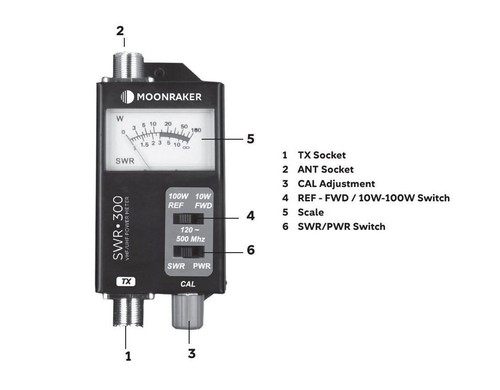 Compteur de puissance Moonraker SWR-300 - VHF/UHF SWR - Photo 2/4