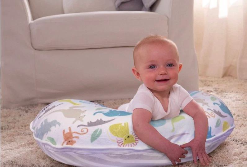 Boppy Boutique Nursing Pillow Cover In Boutique Pastel Animal Stripe Animal New - Image 3 of 4