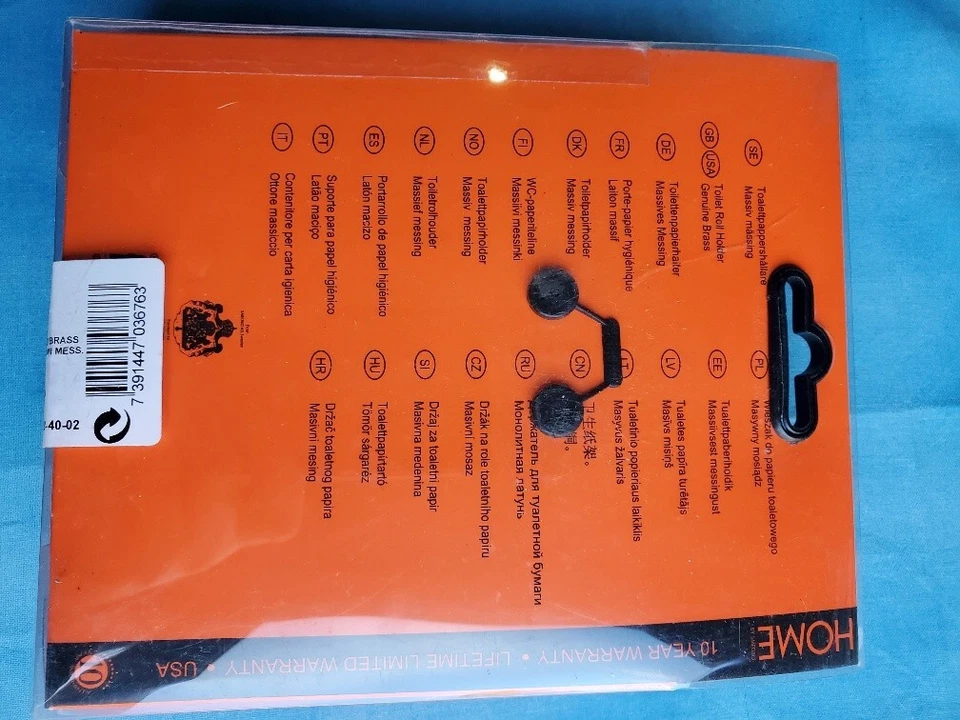 Suporte de rolo de vaso sanitário doméstico importado sueco SMEDBO latão com níquel escovado HK 341N - Imagem 3 de 4