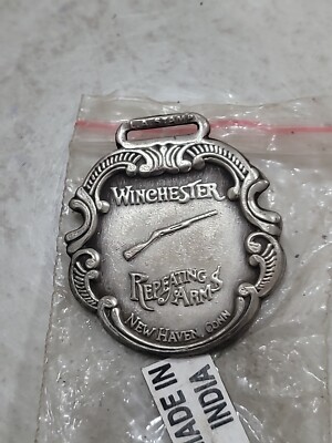 Winchester Repeating Arms Advertising Pocket Watch FOB Key Ring NOS