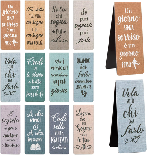 12Pz Segnalibri Magnetici Citazione Frasi Segnalibro Ispiratrici Incoraggiante R - Foto 9 di 12