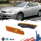 2x Amber Lens Front Bumper Side Marker Light Lamp Housings For Lexus ES300 ES330