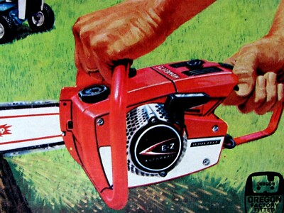 1970 Homelite EZ Power Tip Vintage Chainsaw Sears Original Print