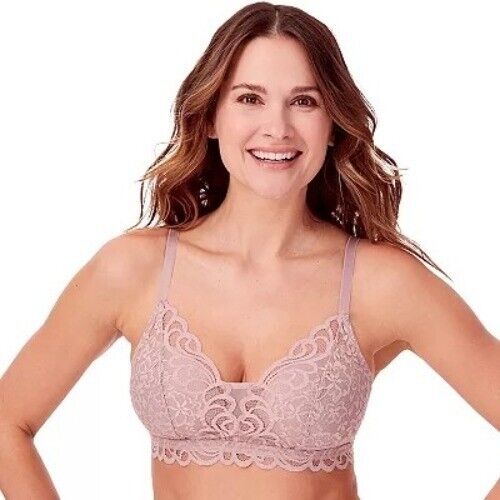 Bali Lace Desire Wireless Bra in Evening Blush - Size Medium - Picture 1 of 5
