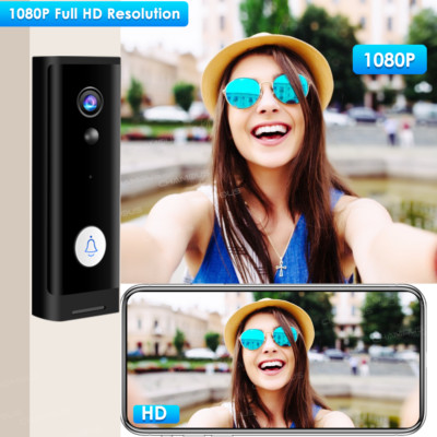 Wifi Video Doorbell Camera Tuya Smart Home Wireless Doorbell 1080P Battery Door 
